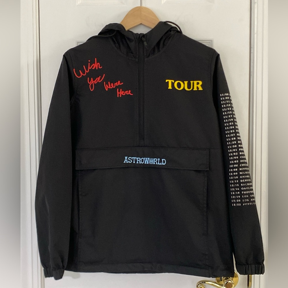 Travis Scott ASTROWORLD NO BYSTANDERS Anorak RAIN JACKET Black NO SIZE TAG VGC